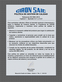Política de Gestión de calidad