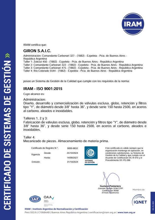 Certificado ISO